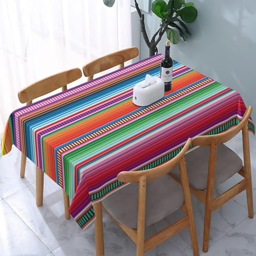 Tischdecke Abwaschbar Streifen und Bunte Muster Rechteckig 140x280 cm 3D Tischdecken Mexikanisch, Tischtuch Ornamente Polyester Gartentischdecke 280x140 Tischwäsche Küche Party a-497 Tischdecke Abwaschbar Streifen und Bunte Muster Rechteckig 140x280 cm 3D Tischdecken Mexikanisch, Tischtuch Ornamente Polyester Gartentischdecke 280x140 Tischwäsche Küche Party a-497 von Aozhiswe