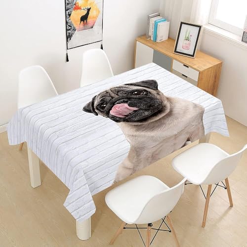 Tischdecke Abwaschbar Süßer Hund Outdoor Quadratisch 90x90 cm 3D Tischdecken Mops, Tischtuch Ornamente Polyester Gartentischdecke 90 x 90 Tischwäsche Wetterfest a-6971 Tischdecke Abwaschbar Süßer Hund Outdoor Quadratisch 90x90 cm 3D Tischdecken Mops, Tischtuch Ornamente Polyester Gartentischdecke 90 x 90 Tischwäsche Wetterfest a-6971 von Aozhiswe