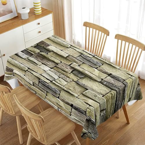 Tischdecke Abwaschbar Ziegelmauer Outdoor Rechteckig 140x200 cm 3D Tischdecken Landhaus Retro, Tischtuch Ornamente Polyester Gartentischdecke 200x140 Tischwäsche Wetterfest a-6945 Tischdecke Abwaschbar Ziegelmauer Outdoor Rechteckig 140x200 cm 3D Tischdecken Landhaus Retro, Tischtuch Ornamente Polyester Gartentischdecke 200x140 Tischwäsche Wetterfest a-6945 von Aozhiswe