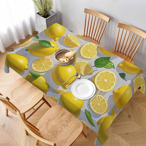 Tischdecke Abwaschbar Zitrone Outdoor Rechteckig 140x280 cm 3D Tischdecken Gelbe Früchte, Tischtuch Ornamente Polyester Gartentischdecke 280x140 Tischwäsche Wetterfest a-5857 Tischdecke Abwaschbar Zitrone Outdoor Rechteckig 140x280 cm 3D Tischdecken Gelbe Früchte, Tischtuch Ornamente Polyester Gartentischdecke 280x140 Tischwäsche Wetterfest a-5857 von Aozhiswe