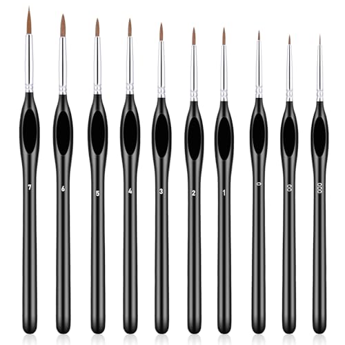10Stück Feine Pinsel Set,Feine Detail Pinsel Set,Modellbau Detail Pinsel Malen Nach Zahlen Pinsel Miniatur Künstlerpinsel Set für Acrylmalerei Aquarellmalerei ölgemälde Miniaturmalerei Strichzeichnung 10Stück Feine Pinsel Set,Feine Detail Pinsel Set,Modellbau Detail Pinsel Malen Nach Zahlen Pinsel Miniatur Künstlerpinsel Set für Acrylmalerei Aquarellmalerei ölgemälde Miniaturmalerei Strichzeichnung von Apausvcm