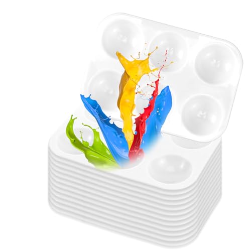 12 Stück Mischpalette, Malpalette Aquarell,Farbtablett,Mischtabletten zum Malen Von Farbtönen,Kunststoffpaletten mit 6 Mischfeldern,Universalpalette für DIY Kunst Malerei öl Acryl Malerei 12 Stück Mischpalette, Malpalette Aquarell,Farbtablett,Mischtabletten zum Malen Von Farbtönen,Kunststoffpaletten mit 6 Mischfeldern,Universalpalette für DIY Kunst Malerei öl Acryl Malerei von Apausvcm