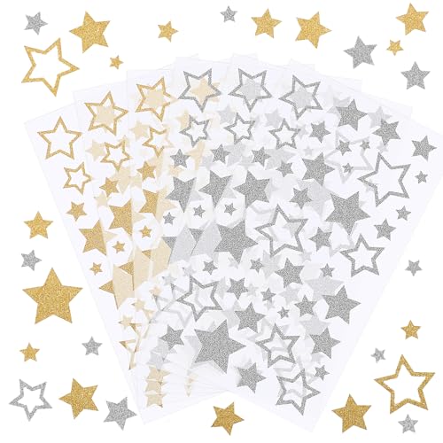 252 Stück/6 Blatt Sterne Aufkleber,Glitzer Stern Sticker,Selbstklebende Aufkleber Sterne Basteln,Glitzersterne zum Aufkleben,für Lehrer Studente DIY Scrapbooking Geburtstag Hochzeit Geschenke Deko 252 Stück/6 Blatt Sterne Aufkleber,Glitzer Stern Sticker,Selbstklebende Aufkleber Sterne Basteln,Glitzersterne zum Aufkleben,für Lehrer Studente DIY Scrapbooking Geburtstag Hochzeit Geschenke Deko von Apausvcm