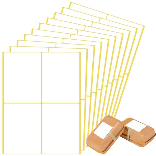 30 Blatt Etiketten Selbstklebend Aufkleber zum Beschriften,10 * 7.5cm Universal Klebeetiketten Preisschilder Adressetiketten Haushaltsetiketten Tiefkühletiketten für Büro Küche Marmelade Aktenordner von Apausvcm