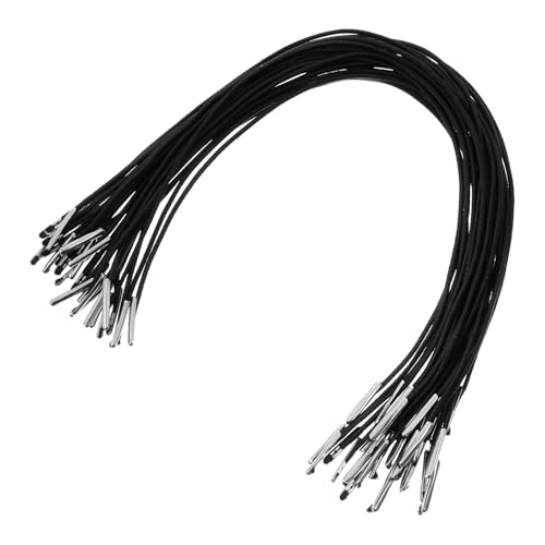 30 Stück Elastische Widerhaken Cord,1.5mm Elastische Runde Schnur,Schwarzes Hutgummi Gummikordel,Elastisches Gummischnur,Gummiband Rund Band mit Metallclips,DIY Stachelschnur für Partyhut Buchbinden 30 Stück Elastische Widerhaken Cord,1.5mm Elastische Runde Schnur,Schwarzes Hutgummi Gummikordel,Elastisches Gummischnur,Gummiband Rund Band mit Metallclips,DIY Stachelschnur für Partyhut Buchbinden von Apausvcm