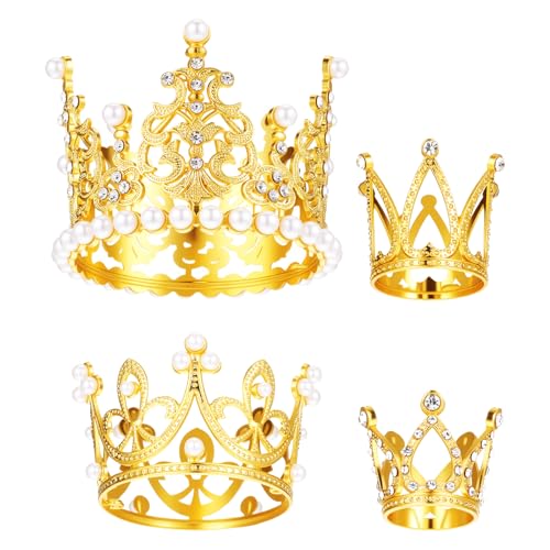 4 Stück Kleine Krone Tortendeko,Mini Krone Kuchen Topper,Gold Kron Tortenaufsatz,Prinzessin Kron Cake Topper Deko,Kuchendeko Perle Gold Krones,für Kinder Mädche Braut Hochzeit Royal Thema Geburtstag 4 Stück Kleine Krone Tortendeko,Mini Krone Kuchen Topper,Gold Kron Tortenaufsatz,Prinzessin Kron Cake Topper Deko,Kuchendeko Perle Gold Krones,für Kinder Mädche Braut Hochzeit Royal Thema Geburtstag von Apausvcm