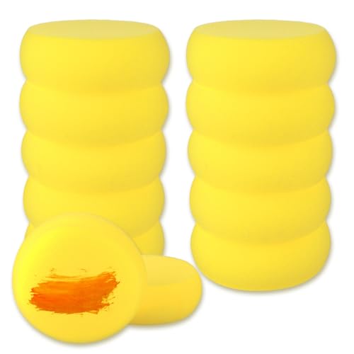 Apausvcm 12 Stück Runder Malschwamm,Synthetischer Kunst Schwamm,Runde Schwamm Set,7,5 cm Gelbe Handwerk Schwämme,Künstler Schwämme für Schule Handwerk Keramik Kunst Ton Gesichtsmalerei Reinigung Apausvcm 12 Stück Runder Malschwamm,Synthetischer Kunst Schwamm,Runde Schwamm Set,7,5 cm Gelbe Handwerk Schwämme,Künstler Schwämme für Schule Handwerk Keramik Kunst Ton Gesichtsmalerei Reinigung von Apausvcm