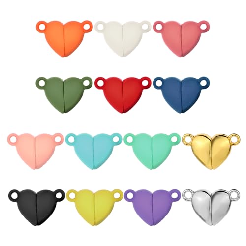 Apausvcm 14 Paare Magnetverschlüsse Schmuck,Herzförmige Magnetverschlüsse,Magnetverschluss für Armbänder,Halskettenverschluss,Magnetischer Breakaway Verschluss,für DIY Armband Halskette Schmuck Apausvcm 14 Paare Magnetverschlüsse Schmuck,Herzförmige Magnetverschlüsse,Magnetverschluss für Armbänder,Halskettenverschluss,Magnetischer Breakaway Verschluss,für DIY Armband Halskette Schmuck von Apausvcm
