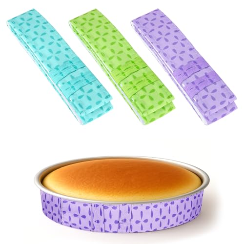 Apausvcm 3 Stk Kuchenstreifen,Backstreifen,Kuchenform Streifen,Verstellbare Bake Even Strip Kuchenformstreifen zum Backen,Baumwoll Kuchenform Kuchen Streifen,Backstreifenwerkzeug für Kuchenherstellung von Apausvcm