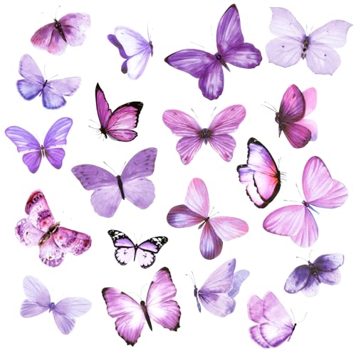Apausvcm 40 Stück Schmetterling Aufkleber Abziehbilder,Scrapbooking Schmetterlinge Aufkleber,Schmetterlinge Deko,Schmetterling Wandaufkleber,für Tagebücher Laptop Gepäck Wand Handyhülle DIY Deko von Apausvcm
