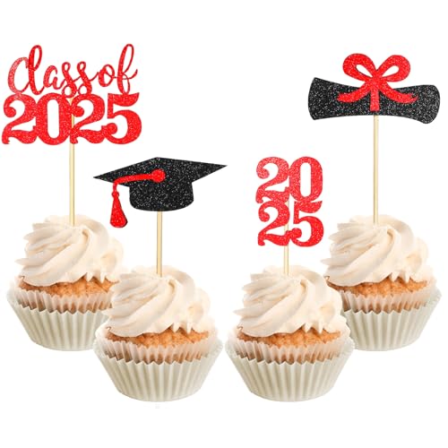 Cupcake-Topper für Abschlussfeier 2025, Glitzer-Cupcake-Topper, Abschlussfeier 2025, Cupcake-Topper, Congrats Grade Cap, Diplom, Cupcake-Picks für 2025 Abschlussfeier, Mottoparty, Kuchendekorationen Cupcake-Topper für Abschlussfeier 2025, Glitzer-Cupcake-Topper, Abschlussfeier 2025, Cupcake-Topper, Congrats Grade Cap, Diplom, Cupcake-Picks für 2025 Abschlussfeier, Mottoparty, Kuchendekorationen von Apausvcm