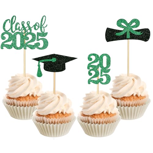 Cupcake-Topper für Abschlussfeier 2025, Glitzer-Cupcake-Topper, Abschlussfeier 2025, Cupcake-Topper, Congrats Grade Cap, Diplom, Cupcake-Picks für 2025 Abschlussfeier, Mottoparty, Kuchendekorationen Cupcake-Topper für Abschlussfeier 2025, Glitzer-Cupcake-Topper, Abschlussfeier 2025, Cupcake-Topper, Congrats Grade Cap, Diplom, Cupcake-Picks für 2025 Abschlussfeier, Mottoparty, Kuchendekorationen von Apausvcm