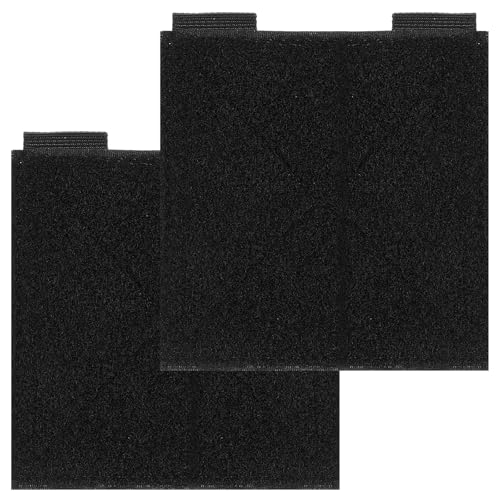 Taktische Flicken mit Klettverschluss, 10 x 10 cm, schwarz, Molle-Patch-Panel für Aufnäher, Anzeigetafel, Abzeichen und Abzeichen, 2 Stück von Apausvcm
