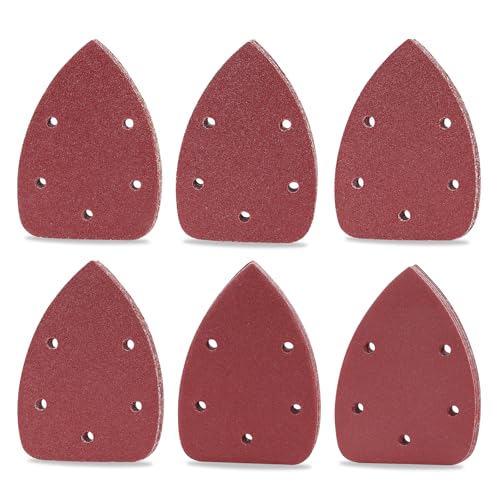 Apdvenk Schleifpapier Dreieckschleifer, 60 Blatt Delta Schleifpapier Klett 140x90 mm Schleifdreiecke Schleifblätter 5 Loch, 10 x je Korn 40/60/80/120/180/240, für Deltaschleifer & Multischleifer Apdvenk Schleifpapier Dreieckschleifer, 60 Blatt Delta Schleifpapier Klett 140x90 mm Schleifdreiecke Schleifblätter 5 Loch, 10 x je Korn 40/60/80/120/180/240, für Deltaschleifer & Multischleifer von Apdvenk