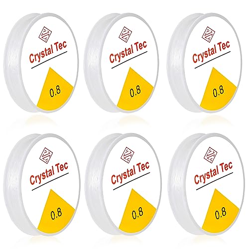 Aphrordity 6 Spulen 0.8 mm Gummiband für Armbänder, Transparente Nylonschnur für Armbänder, Elastische Schmuckfaden für Armbänder, für Perlenschmuck Armbänder Basteln Aphrordity 6 Spulen 0.8 mm Gummiband für Armbänder, Transparente Nylonschnur für Armbänder, Elastische Schmuckfaden für Armbänder, für Perlenschmuck Armbänder Basteln von Aphrordity