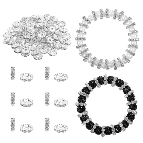 100 Stück Zwischen Perlen für Armbänder Perlen Strass Kristall Glitzer Zwischenperlens für Armbänder 12 mm Spacer Perlens Schmuckperlen Strass Zwischenperlen zum Auffädeln Schmuckherstellung 100 Stück Zwischen Perlen für Armbänder Perlen Strass Kristall Glitzer Zwischenperlens für Armbänder 12 mm Spacer Perlens Schmuckperlen Strass Zwischenperlen zum Auffädeln Schmuckherstellung von Aphumedc