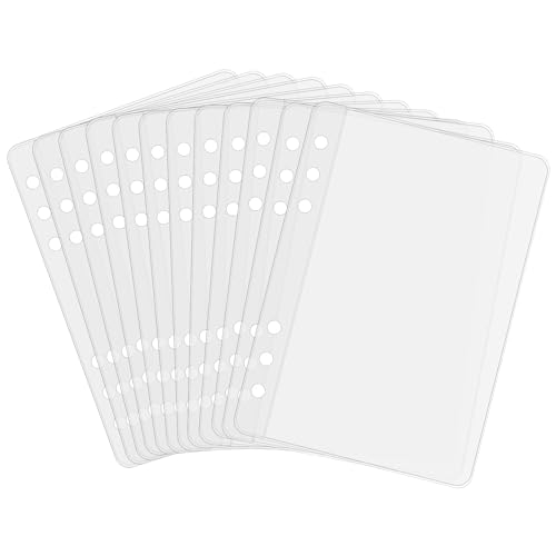 A6 Bindertaschen, transparent, mit Reißverschluss, PVC-Umschläge, Umschläge, wasserdicht, Dokumententaschen, für Ordner, Schutzhüllen, Fotos, Bargeld, Organisieren von Karten, Rechnungen, 12 Stück von Aphumedc