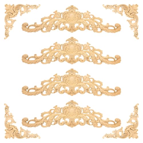 Holzapplikationen, dekorative 3D-Holzapplikationen, DIY, dekorative Malerei, Holzapplikationen, geschnitzt für Möbel für Bett, Tür, Schrank, Kleiderschrank, Möbeldekoration, 10 Stück Holzapplikationen, dekorative 3D-Holzapplikationen, DIY, dekorative Malerei, Holzapplikationen, geschnitzt für Möbel für Bett, Tür, Schrank, Kleiderschrank, Möbeldekoration, 10 Stück von Aphumedc