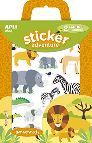 APLI Kids 15168 - Sticker Set Sticker Adventure Modell Savana von APLI Kids