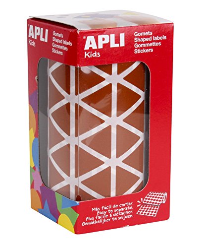 APLI 11496 – Aufkleber dreieckig auf Rolle – Farbe: braun – Maße: 20 mm von APLI Kids