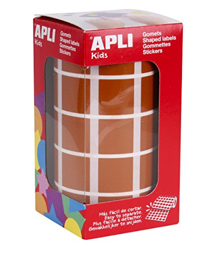 APLI 11501 – Rolle mit quadratischen Aufklebern, 20 mm, Braun von APLI Kids