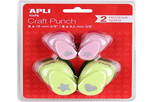 Apli Kids 13988 – Set Locher, sortiert, 16 mm und 9,5 mm, 4 Stück von APLI Kids