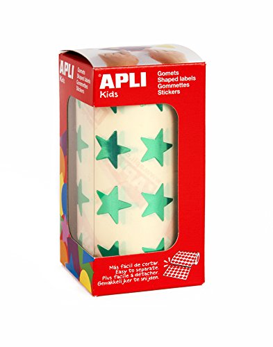 APLI Kids Stern - 19,5 mm estrella Grün metallisch von APLI Kids