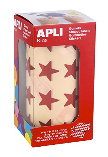 APLI Kids Stern - 19,5 mm estrella rot metallic von APLI Kids
