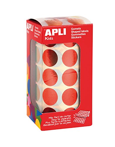 APLI Kids 12049 - Gummigummis, rund, metallic-rot, 20 mm von APLI Kids