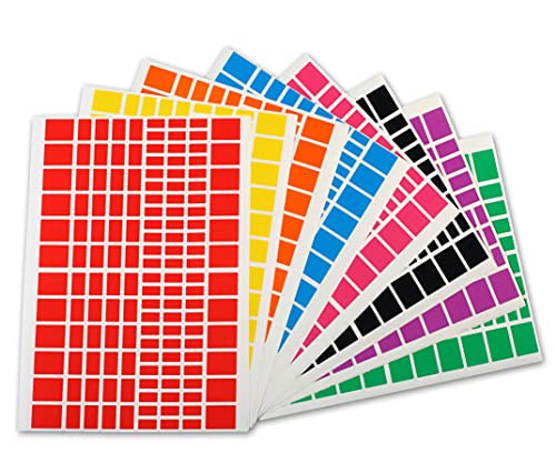 Apli kids 102589 Selbstklebende Aufkleber, abnehmbar, rechteckig, verschiedene Größen und Farben, 18 Blatt von APLI Kids