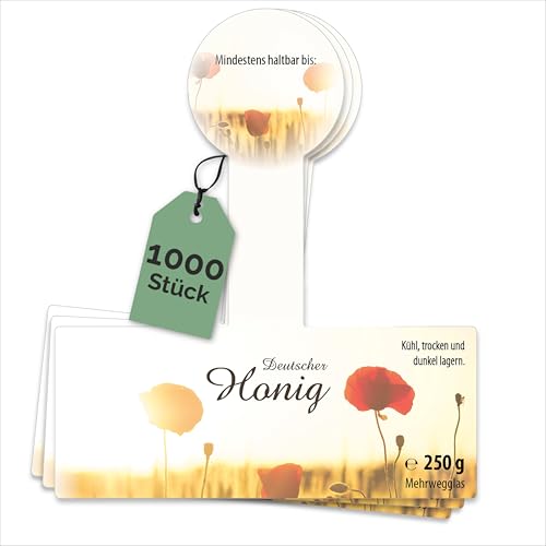Apoidea – Honig Etiketten 250 g mit Gewährverschluss nassklebend – 1000 Stück zum Stempeln/Etiketten Honiggläser/Honig Aufkleber für selbstgemachten Honig/Honigetiketten für Honiggläser Apoidea – Honig Etiketten 250 g mit Gewährverschluss nassklebend – 1000 Stück zum Stempeln/Etiketten Honiggläser/Honig Aufkleber für selbstgemachten Honig/Honigetiketten für Honiggläser von Apoidea