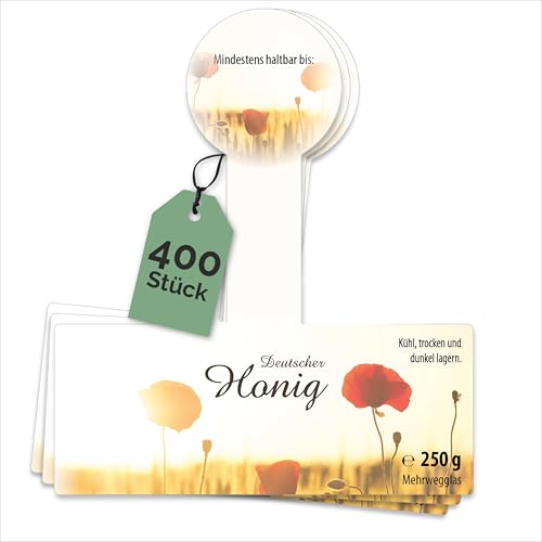 Apoidea – Honig Etiketten 250 g mit Gewährverschluss nassklebend – 400 Stück zum Stempeln/Etiketten Honiggläser/Honig Aufkleber für selbstgemachten Honig/Honigetiketten für Honiggläser Apoidea – Honig Etiketten 250 g mit Gewährverschluss nassklebend – 400 Stück zum Stempeln/Etiketten Honiggläser/Honig Aufkleber für selbstgemachten Honig/Honigetiketten für Honiggläser von Apoidea
