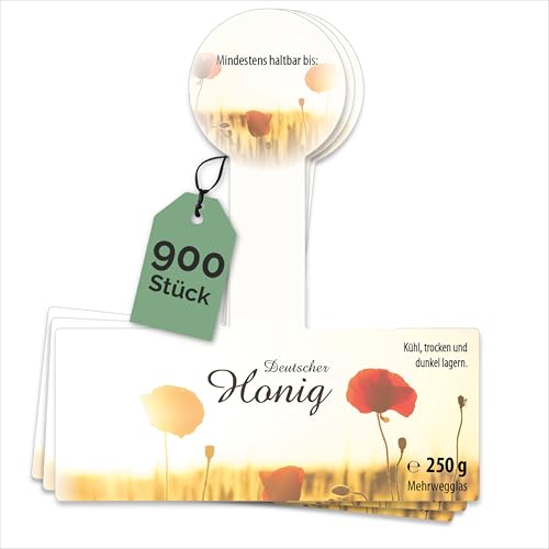 Apoidea – Honig Etiketten 250 g mit Gewährverschluss nassklebend – 900 Stück zum Stempeln/Etiketten Honiggläser/Honig Aufkleber für selbstgemachten Honig/Honigetiketten für Honiggläser Apoidea – Honig Etiketten 250 g mit Gewährverschluss nassklebend – 900 Stück zum Stempeln/Etiketten Honiggläser/Honig Aufkleber für selbstgemachten Honig/Honigetiketten für Honiggläser von Apoidea