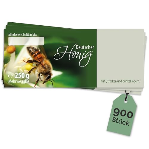 Apoidea – Honig Etiketten 250 g nassklebend – 900 Stück zum Stempeln/Etiketten Honiggläser/Honig Aufkleber für selbstgemachten Honig/Honigetiketten für Honiggläser Apoidea – Honig Etiketten 250 g nassklebend – 900 Stück zum Stempeln/Etiketten Honiggläser/Honig Aufkleber für selbstgemachten Honig/Honigetiketten für Honiggläser von Apoidea