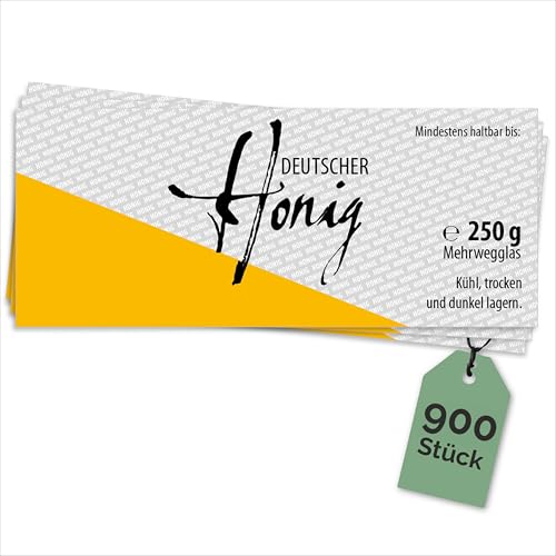 Apoidea – Honig Etiketten 250 g nassklebend – 900 Stück zum Stempeln/Etiketten Honiggläser/Honig Aufkleber für selbstgemachten Honig/Honigetiketten für Honiggläser Apoidea – Honig Etiketten 250 g nassklebend – 900 Stück zum Stempeln/Etiketten Honiggläser/Honig Aufkleber für selbstgemachten Honig/Honigetiketten für Honiggläser von Apoidea