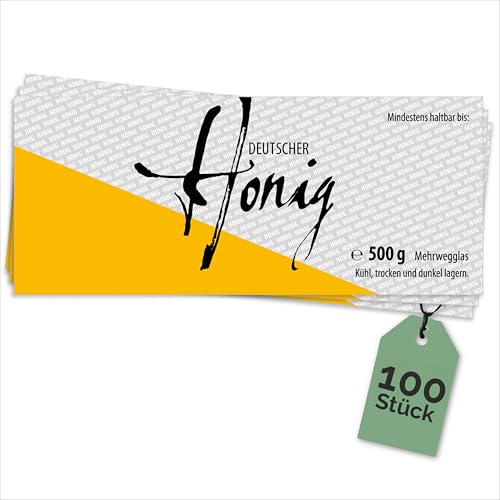 Apoidea – Honig Etiketten 500 g nassklebend – 100 Stück zum Stempeln/Etiketten Honiggläser/Honig Aufkleber für selbstgemachten Honig/Honigetiketten für Honiggläser Apoidea – Honig Etiketten 500 g nassklebend – 100 Stück zum Stempeln/Etiketten Honiggläser/Honig Aufkleber für selbstgemachten Honig/Honigetiketten für Honiggläser von Apoidea