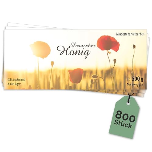 Apoidea – Honig Etiketten 500 g nassklebend – 800 Stück zum Stempeln/Etiketten Honiggläser/Honig Aufkleber für selbstgemachten Honig/Honigetiketten für Honiggläser Apoidea – Honig Etiketten 500 g nassklebend – 800 Stück zum Stempeln/Etiketten Honiggläser/Honig Aufkleber für selbstgemachten Honig/Honigetiketten für Honiggläser von Apoidea