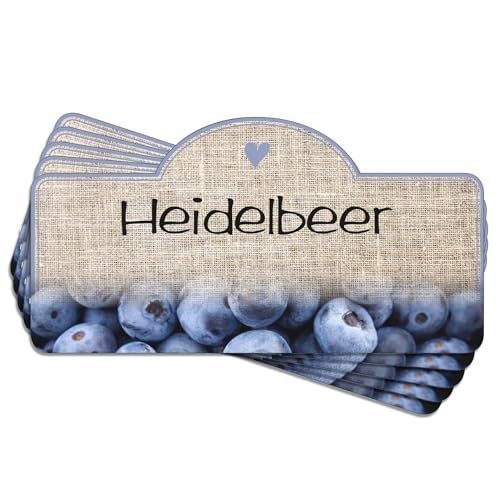 Apoidea – Marmeladen Etiketten selbstklebend 48 Stück/hochwertige Etiketten für Marmeladengläser/Aufkleber Marmeladengläser/Etiketten selbstklebend Marmelade - Heidelbeer von Apoidea