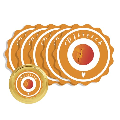 Apoidea – Marmeladen Etiketten selbstklebend 48 Stück/hochwertige Etiketten für Marmeladengläser/Aufkleber Marmeladengläser/Runde Etiketten selbstklebend Marmelade - Pfirsich Apoidea – Marmeladen Etiketten selbstklebend 48 Stück/hochwertige Etiketten für Marmeladengläser/Aufkleber Marmeladengläser/Runde Etiketten selbstklebend Marmelade - Pfirsich von Apoidea
