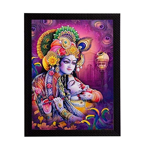 Aport Presents 'Radha Krishna' Uv -Kunstmalerei (Synthetisches Holz, 28 cm X 36 cm, Matt Textured, Fpgk1175) #Aport-510 von Aport Home