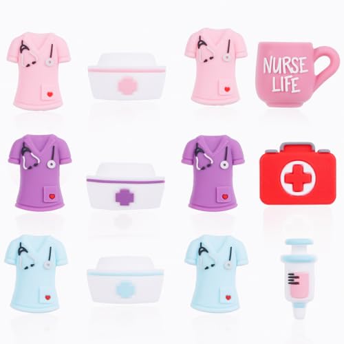 Aposwow Nurse Focal Perlen für Stifte, Silikon-Fokal-Perlen für Schlüsselanhänger, Krankenschwesteruniform und Kappen, 3D-Perlen für DIY Handwerk und Schmuckherstellung, 12 Stück Aposwow Nurse Focal Perlen für Stifte, Silikon-Fokal-Perlen für Schlüsselanhänger, Krankenschwesteruniform und Kappen, 3D-Perlen für DIY Handwerk und Schmuckherstellung, 12 Stück von Aposwow