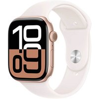 Apple Watch Series 10 42 mm Aluminium (GPS+Cellular) Sportarmband S/M  blassrosa, roségold von Apple