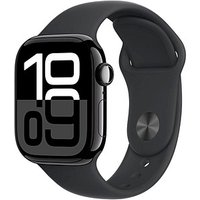 Apple Watch Series 10 42 mm Aluminium (GPS+Cellular) Sportarmband S/M  schwarz, diamantschwarz von Apple