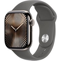 Apple Watch Series 10 42 mm Titan (GPS+Cellular) Sportarmband S/M  steingrau, natur von Apple