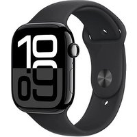 Apple Watch Series 10 46 mm Aluminium (GPS) Sportarmband S/M  schwarz, diamantschwarz von Apple