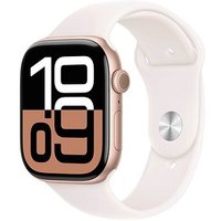 Apple Watch Series 10 46 mm Aluminium (GPS+Cellular) Sportarmband M/L  blassrosa, roségold von Apple