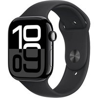 Apple Watch Series 10 46 mm Aluminium (GPS+Cellular) Sportarmband S/M  schwarz, diamantschwarz von Apple