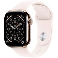 Apple Watch Series 11 42 mm Titan (GPS+Cellular) Sportarmband S/M  blassrosa, roségold von Apple