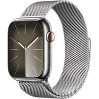 Apple Watch Series 9 45 mm Edelstahl (GPS+Cellular) Milanaise Loop  silber von Apple