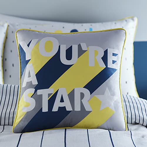 Appletree Kinderkissen mit Aufschrift You're a Star, 100% Baumwolle, gefüllt, 43 x 43 cm, Marineblau Appletree Kinderkissen mit Aufschrift You're a Star, 100% Baumwolle, gefüllt, 43 x 43 cm, Marineblau von Appletree